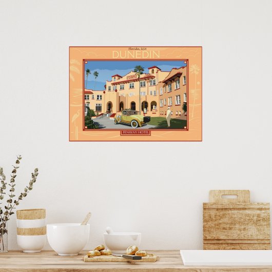 Hotel Fenway. Dunedin, Florida Poster (Küche)