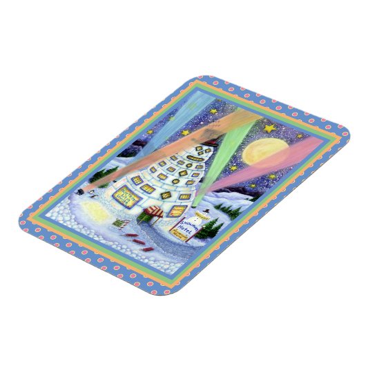 HOTEL FUNNY SNOWMAN, NORDLICHKEITEN UND PENGUINEN MAGNET (Linke Seite)