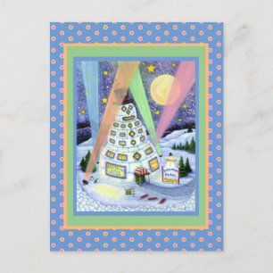 HOTEL FUNNY SNOWMAN, NORDLICHKEITEN UND PENGUINEN POSTKARTE