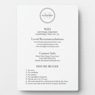 Hotel-Gäst-Wifi und Regeln Gastfreundschaft Geschä Fotoplatte