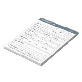 Hotel-Gästeservice-Log-Logo Minimalistisch Notizblock (Rotiert)