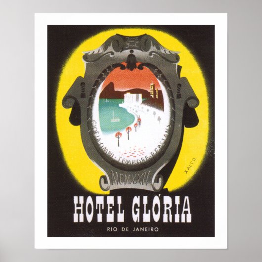 Hotel Gloria Rio de Janeiro (weiß) Poster (Vorne)