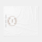 Hotel Guest House Name Logo White Fleecedecke (Vorderseite (Horizontal))