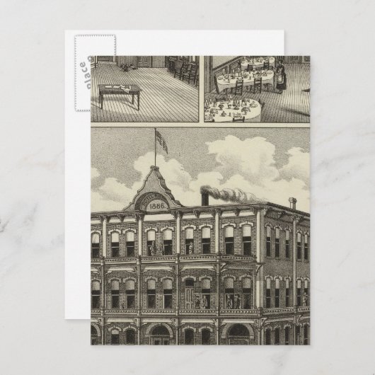 Hotel Hicks, Stockton, Kansas Postkarte (Vorne/Hinten)