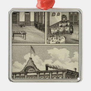 Hotel Hicks, Stockton, Kansas Silbernes Ornament