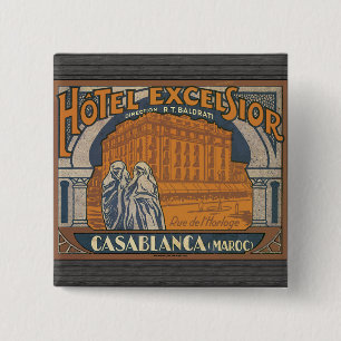 Hotel-Hobelspäne Casablanca (Maroc), Vintag Button