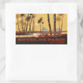 Hotel in Paris (Cairo - Egypt) Vector Rechteckiger Aufkleber (Tasche)