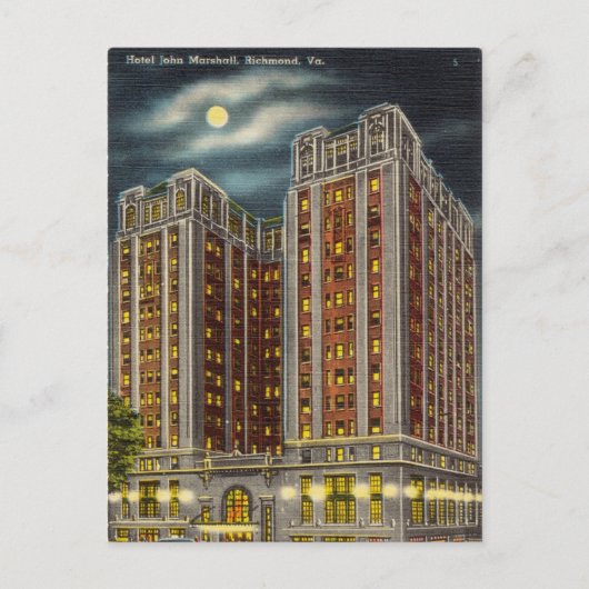 Hotel in Richmond, Virginia Postkarte (Vorderseite)