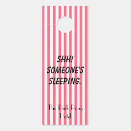 Hotel in Rosa und Weiß Türanhänger