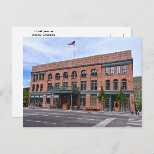 Hotel Jerome, Aspen, Colorado Postkarte (Vorne/Hinten)