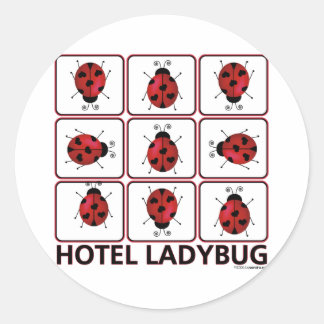 Hotel Ladybug Runder Aufkleber