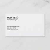 Hotel Logo buchen | Bed & Breakfast Visitenkarte (Rückseite)