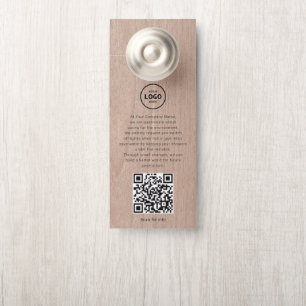 Hotel-Logo-QR-Code-Gästeinformations-Türhänger Türanhänger