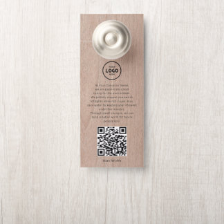 Hotel-Logo-QR-Code-Gästeinformations-Türhänger Türanhänger
