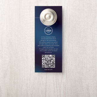 Hotel-Logo-QR-Code-Gästeinformations-Türhänger Türanhänger