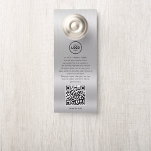 Hotel-Logo-QR-Code-Gästeinformations-Türhänger Türanhänger