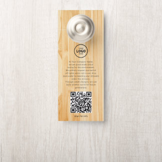 Hotel-Logo-QR-Code-Gästeinformations-Türhänger Türanhänger