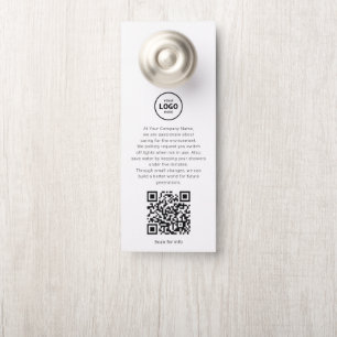 Hotel-Logo-QR-Code-Gästeinformations-Türhänger Türanhänger