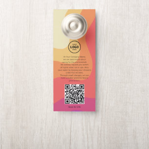 Hotel-Logo QR-Code Gastinformation Türhänger Türanhänger