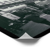 Hotel Madrid 1964 Spanien Monochrome Poster (Ecke)