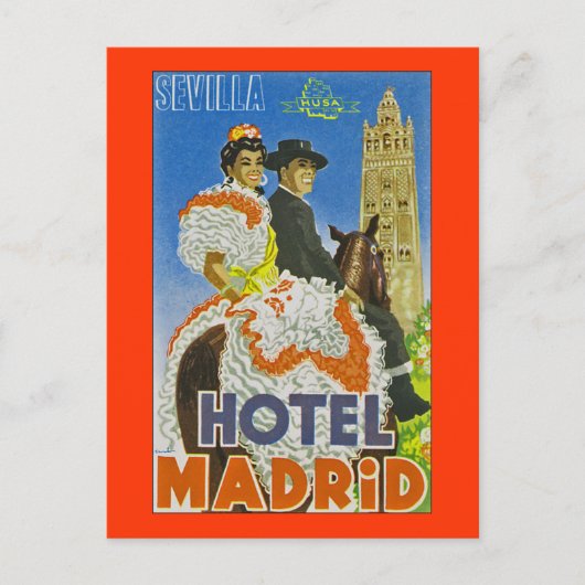 Hotel Madrid Postkarte (Vorderseite)