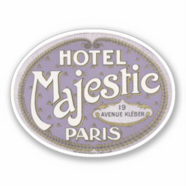 Hotel Majestic Paris Aufkleber