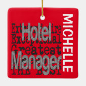 Hotel Manager Extraordinaire CUSTOM Keramikornament (Rückseite)