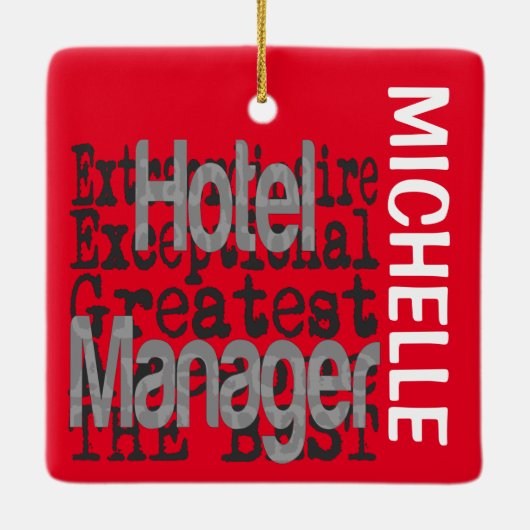 Hotel Manager Extraordinaire CUSTOM Keramikornament (Rückseite)