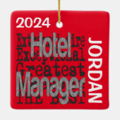 Hotel Manager Extraordinaire CUSTOM Keramikornament (Rückseite)