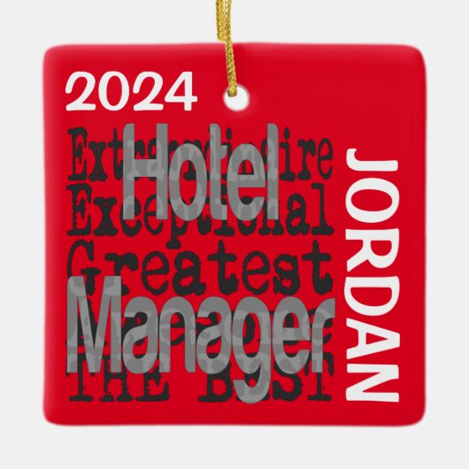 Hotel Manager Extraordinaire CUSTOM Keramikornament (Vorderseite)
