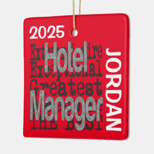 Hotel Manager Extraordinaire CUSTOM Keramikornament