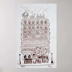 Hotel Mediodia, Madrid, Spanien Poster