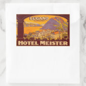 Hotel Meister Lugano Paradiso Rechteckheber Rechteckiger Aufkleber (Tasche)