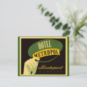 Hotel Metropol Budapest Ungarn Bellhop Hat (Stehend Vorderseite)