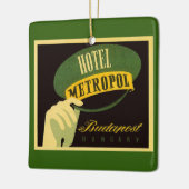 Hotel Metropol Budapest Ungarn Bellhop Hat Keramikornament (Links)