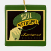 Hotel Metropol Budapest Ungarn Bellhop Hat Keramikornament (Vorderseite)