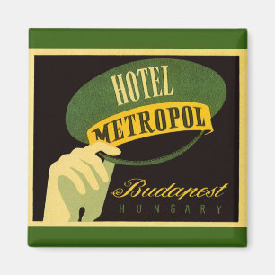 Hotel Metropol Budapest Ungarn Gepäckträgerhut Magnet
