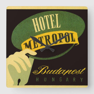 Hotel Metropol Budapest Ungarn Hotelpage-Hut Quadratische Wanduhr