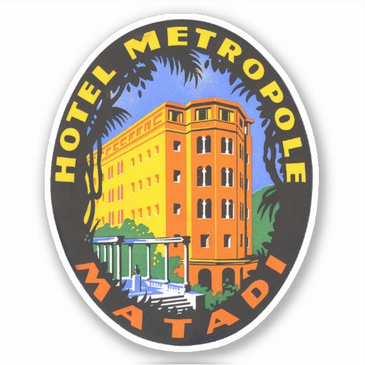 Hotel Metropole Matadi Africa Sticker (Vorderseite)