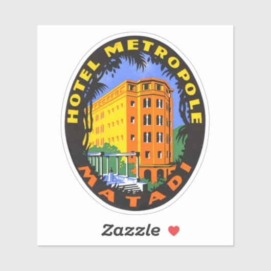 Hotel Metropole Matadi Africa Sticker (Blatt)