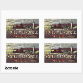 Hotel Metropole (Nizza, Frankreich) Rechteckiger Aufkleber (Blatt)