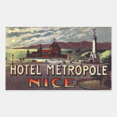 Hotel Metropole (Nizza, Frankreich) Rechteckiger Aufkleber (Vorderseite)
