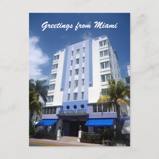 Hotel Miami Deko Postkarte (Vorderseite)