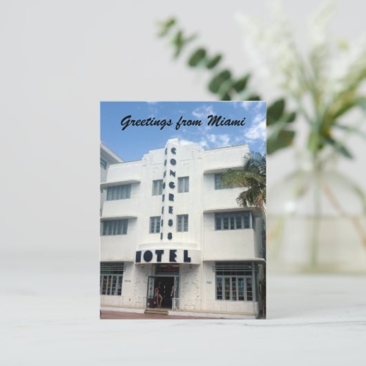 Hotel Miami Postkarte (Stehend Vorderseite)