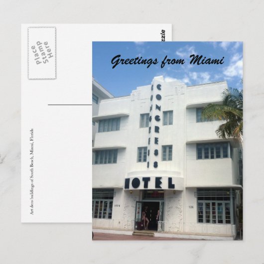Hotel Miami Postkarte (Vorne/Hinten)