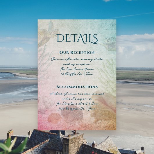 Hotel mit Meerblick Details Empfang Begleitkarte