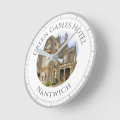 Hotel Name Plus Hotel Foto auf einer der schönsten Runde Wanduhr (Winkel)