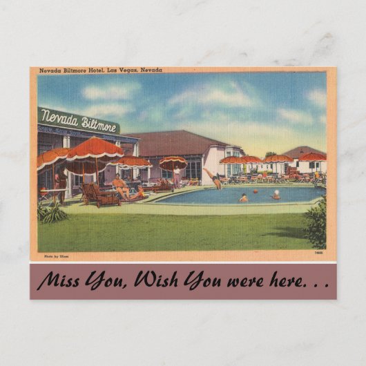 Hotel Nevadas, Nevada Biltmore, Las Vegas Postkarte (Vorderseite)