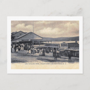 Hotel, Nolan's Point, Lake Hopatcong, NJ Vintag Postkarte
