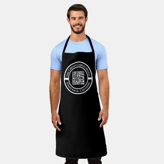 Hotel- oder Bar-Schürze mit QR-Code Schürze (Getragen)